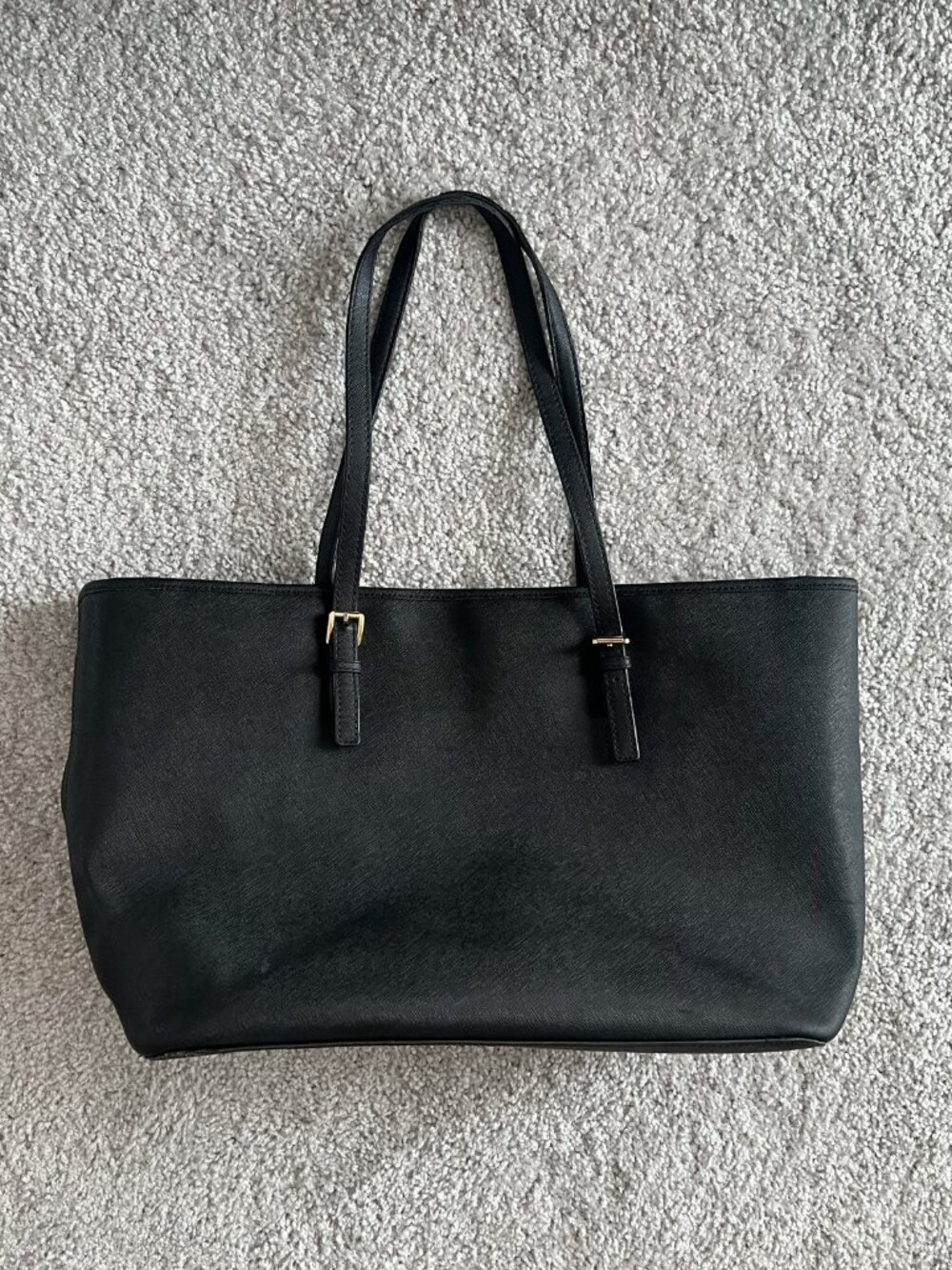Michael Kors Handbag Sheila Large Tote Bag Black with Gold Accents